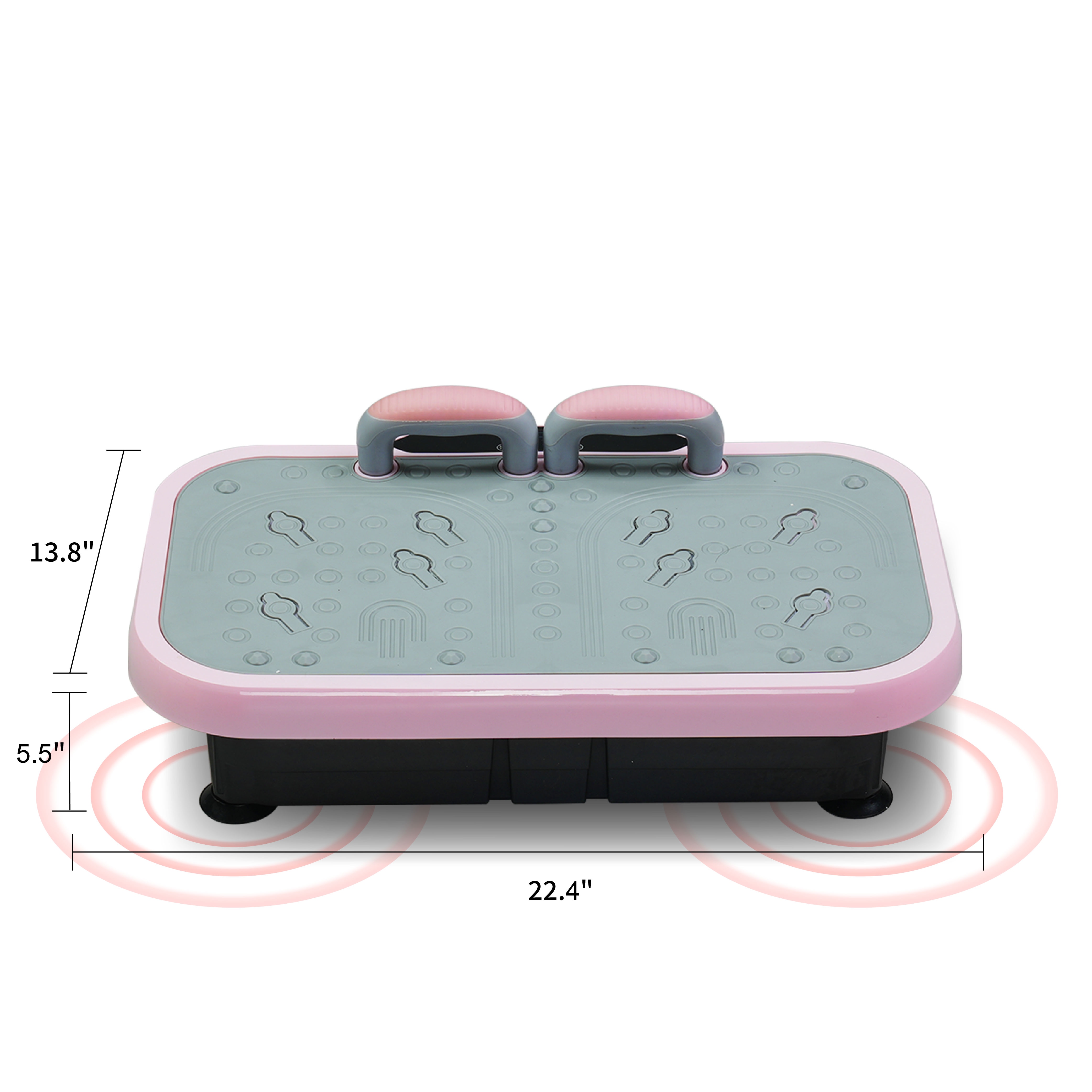 Vibration Plate Fitness Platform With Handle Whole Body Exercise Machine With 120 Speed Levels, Lymphatic Drainage, Fat Burning, And Weight Loss, Perfect For Women, Men, And Home Gym Exercise_voghion.com